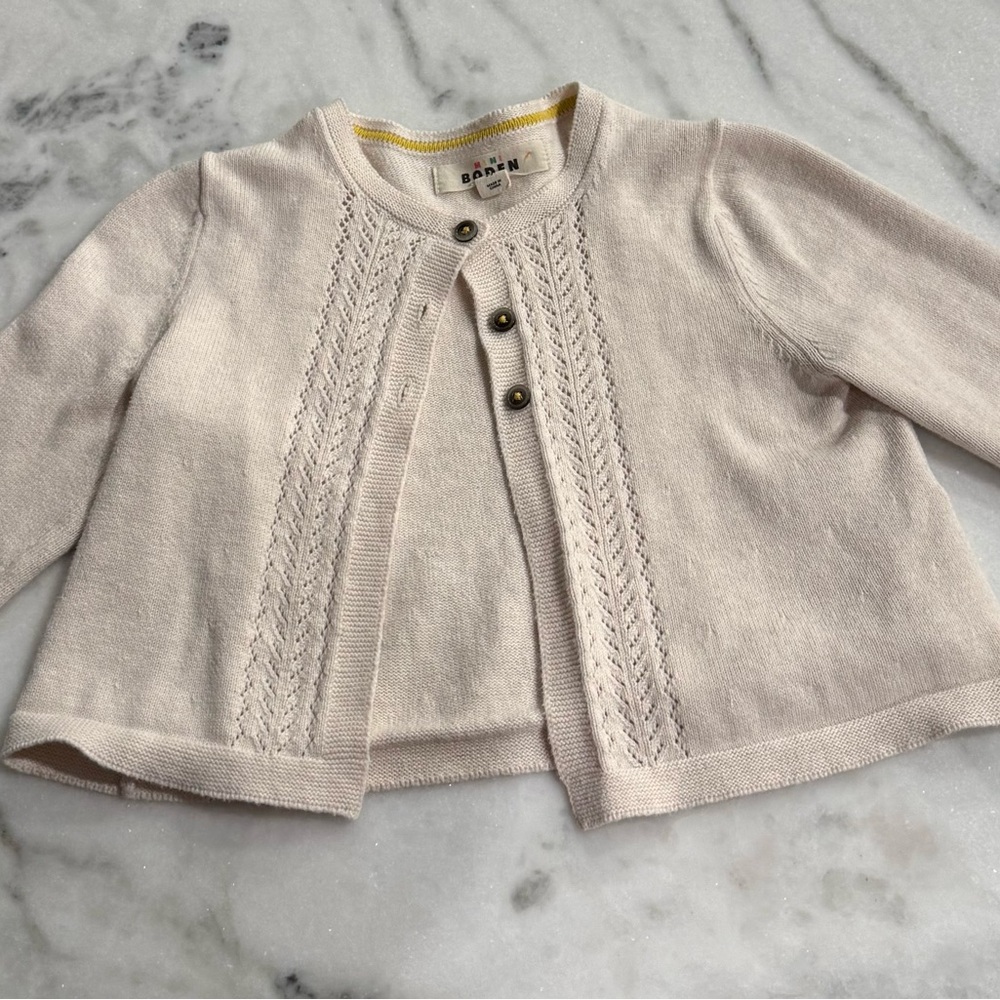 Boden Beige Kids Cardigan